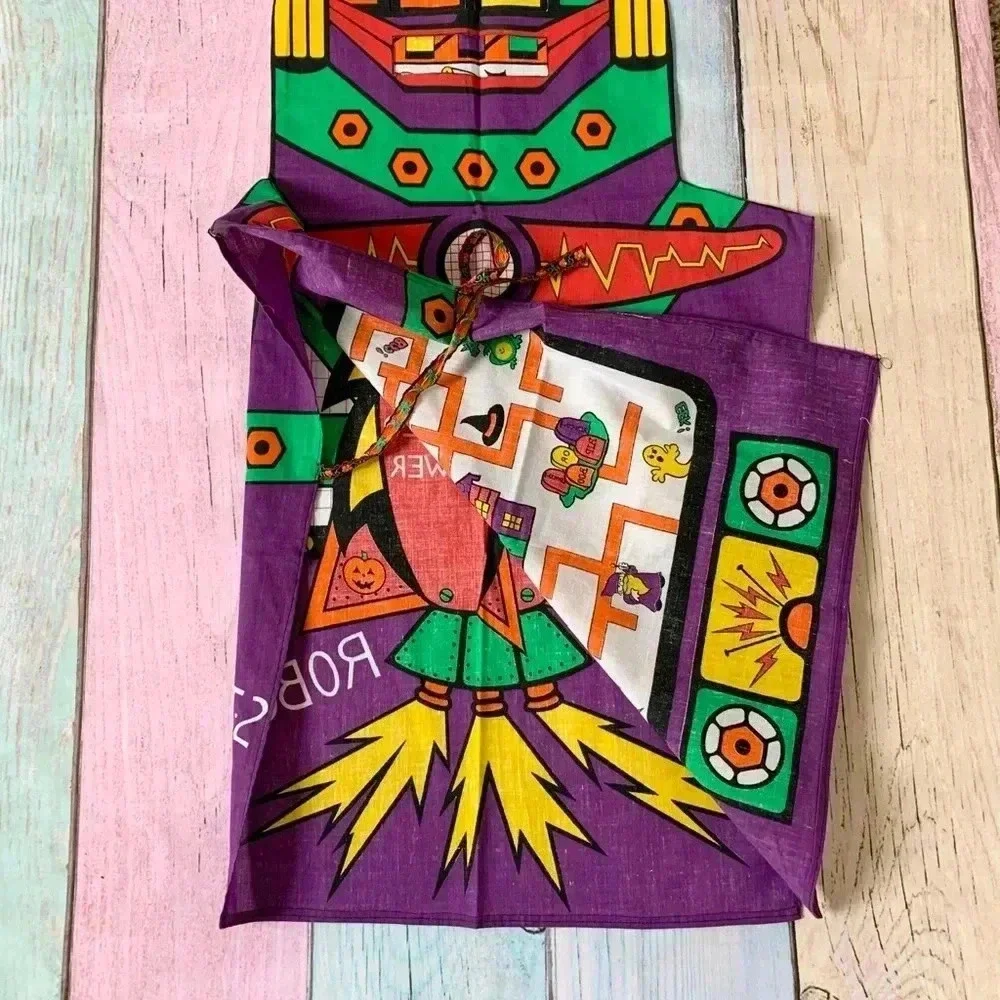 Vintage kids Halloween Robot apron costume